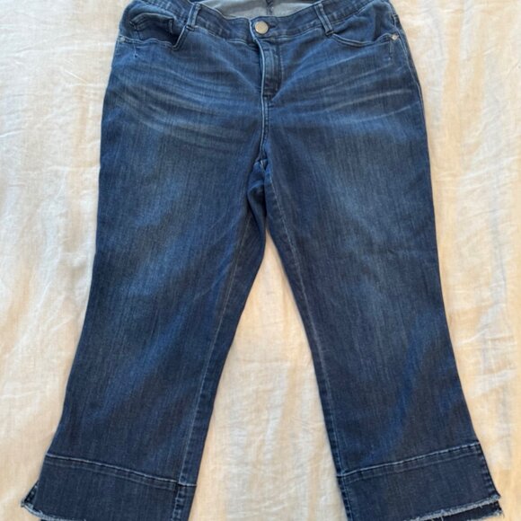 Democracy "Ab"solution Plus Size Fray Hem Kick Flare Jean - Picture 2 of 3
